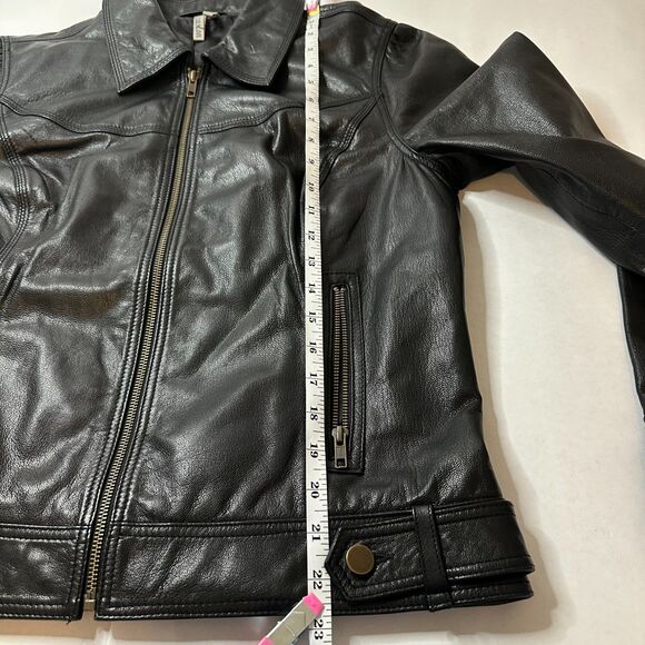 Caslon Classic Black Leather Jacket - Picture 7 of 9